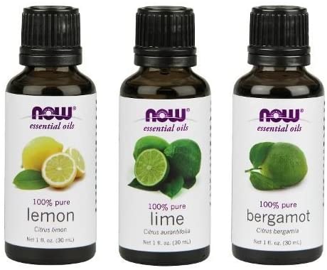 3-Pack Variety of NOW Essential Oils: Fulfill & Uplift- Lemon, Lime, Bergamot