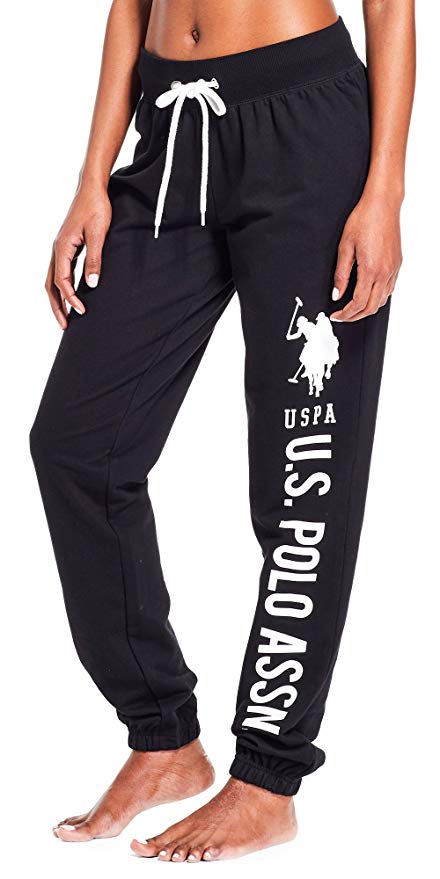 U.S. Polo Assn. Womens French Terry Jogger Lounge Sleep Sweatpants Pajamas