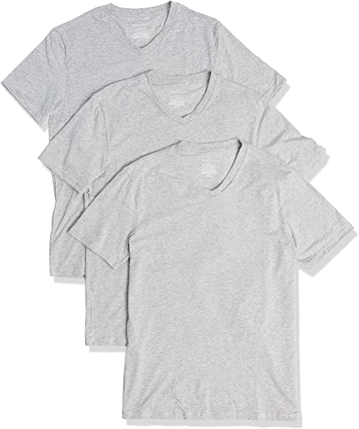 Amazon Brand - Buttoned Down Men's 3-Pack Supima Cotton Stretch Crew Neck Undershirts