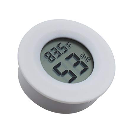 Digital Instant Read Thermometer Hygrometer, TIAMAT Indoor Temperature Humidity Meter Detector, Electronic Thermometer for Kitchen, Indoor Garden, Cellar, Fridge, Closet - White
