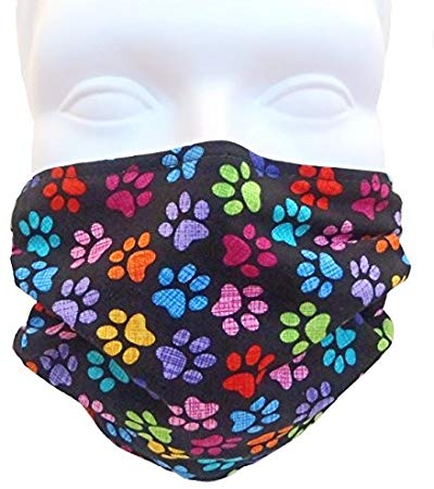 Comfy Mask - Elastic Head Strap Dust Mask by Breathe Healthy - Lawn and Garden, Woodworking, Dust, Allergy and Asthma; Colorful Paws Design