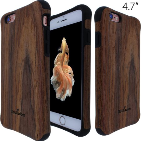 Best Seller iphone 66s Case Wood NeWisdom Best Protective Bumper Case for iphone 6 Triple Protection Anti Shock Anti Slip Anti Drop 47 InchTriple-SandalWood