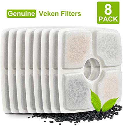 Veken Replacement Filters for 84oz/2.5L Automatic Pet Fountain Cat Water Fountain Dog Water Dispenser