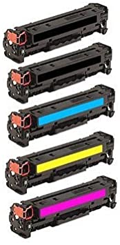 Inktoner 5 Pack (2BK/C/M/Y) CF210A 211A 212A 213A Compatible Toner For HP Laserjet Pro200 M251nw M276nw