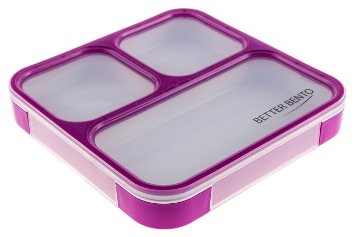 Better Bento 100 Leak Proof Lunch Box - Great for School Portion Control and Meal Prep Purple
