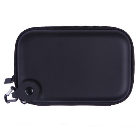 HDE Small Electronics Carrying Case Accessory Travel Organizer for Power Banks, Portable Hard Drives, GPS Units, Nintendo 3DS, DS (Black)