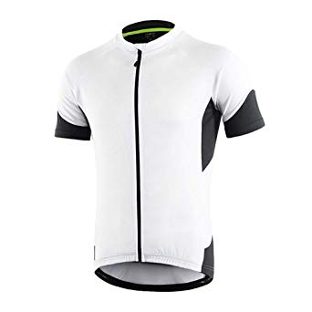 Dooy Men's Cycling Bike Jersey,Short/Long Sleeve MTB Shirts with 3 Rear Pockets-Breathable,Smooth Zipper Biking Shirt
