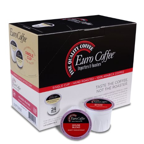 Euro Coffee House Blend Single-Serve K-Cup Keurig Compatible, 24 Count
