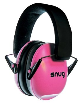 Snug Safe n Sound Kids Earmuffs / Hearing Protectors - Adjustable Headband Ear Defenders For Children and Adults (Pink)