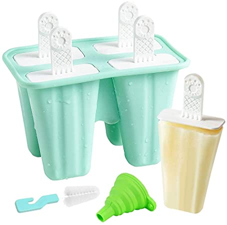 Popsicle Molds, Popsicle Molds Shape Maker, Frozen Popsicle Mold, Silicone Ice Pop Molds for Kids, Reusable Easy Release Ice Pop Maker