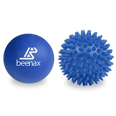 Beenax Lacrosse & Spiky Massage Ball Set - Perfect for Trigger Point Therapy, Myofascial Release, Plantar Fasciitis, Deep Tissue and Muscle Relief - Designed to Relieve Stress and Relax Tight Muscles