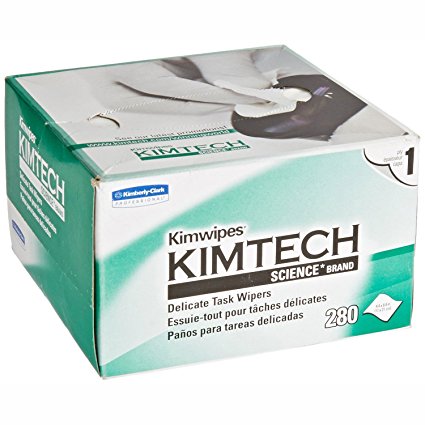 Kimtech Science KimWipes Delicate Task Wipers; 4.4 x 8.4 in. (11.2 x 21.3cm); 1-ply 280 count