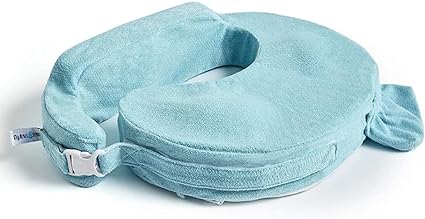 My Brest Friend Deluxe Nursing Pillow for Breastfeeding & Bottle Feeding, Enhanced Posture Support, Double Straps & Removable Extra Soft Slipcover, Aqua