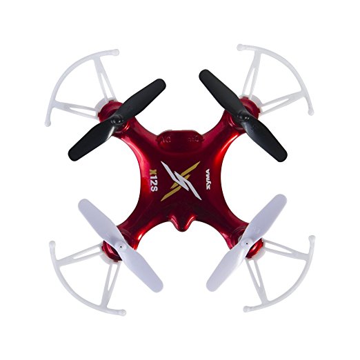 Tech RC Syma X12S Nano 6-Axis Gyro 4CH RC Quadcopter Mini Drone with Headless Mode - Red