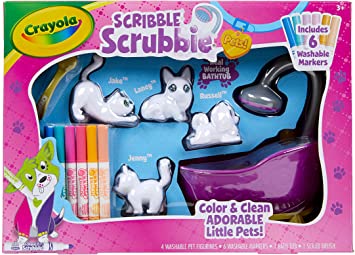 Crayola Scribble Scrubbie Pets Tub Set 2.0, Toys for Girls & Boys, Gift for Kids, Ages 3, 4, 5, 6