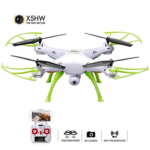 Syma X5HW FPV 2.4Ghz 4CH RC Headless Quadcopter Drone UFO with Hover Function HD Wifi Camera White