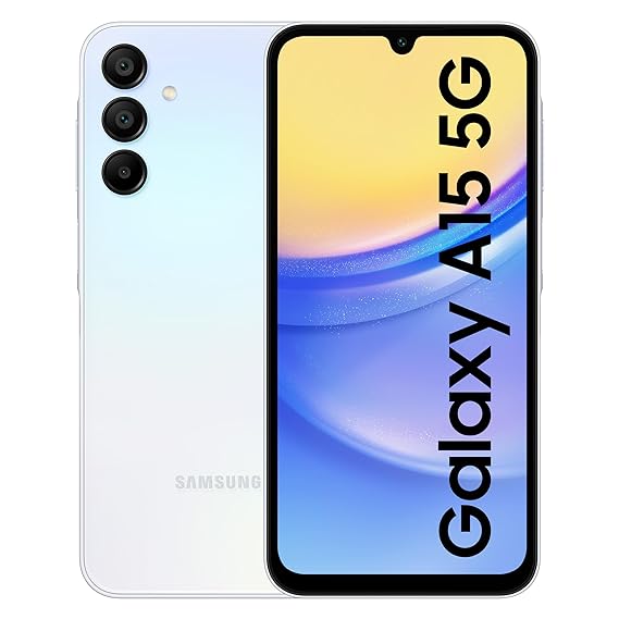 Samsung Galaxy A15 5G (Light Blue, 8GB, 128GB Storage) | 50 MP Main Camera | Android 14 with One UI 6.0 | 16GB Expandable RAM | MediaTek Dimensity 6100  | 5000 mAh Battery