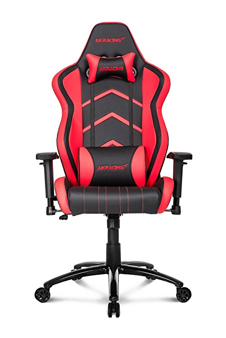 AKRacing Player Super-Premium Gaming Chair with High Backrest, Recliner, Swivel, Tilt, Rocker and Seat Height Adjustment Mechanisms with 5/10 warranty Red