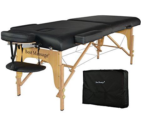 BestMassage Black Pad Portable Massage Table Facial Bed Spa Chair