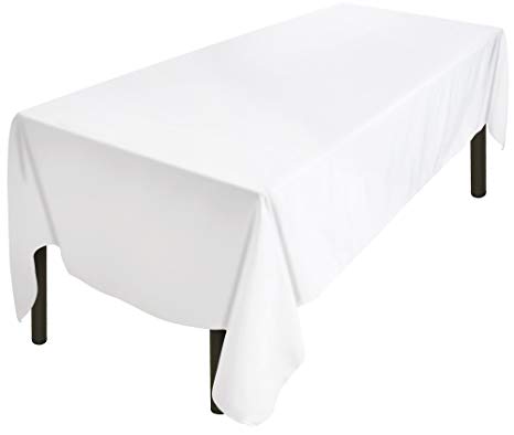 Utopia Home 60 x 126 Inch White Tablecloth (1-Pack)
