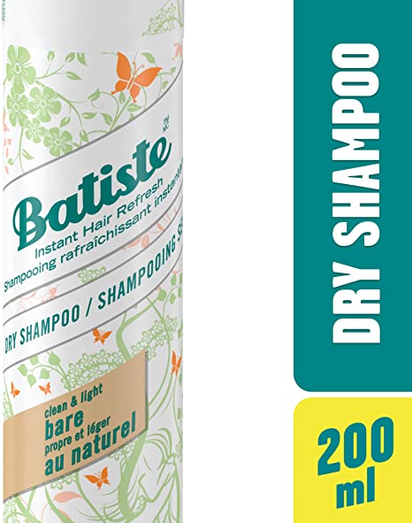 Batiste Dry Shampoo Spray, Bare Scent, 200-ml