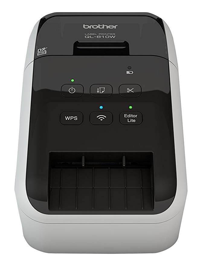 Brother QL-810W Label Printer, Address Labeller, Wireless & PC Connected, Desktop, Red & Black Printing