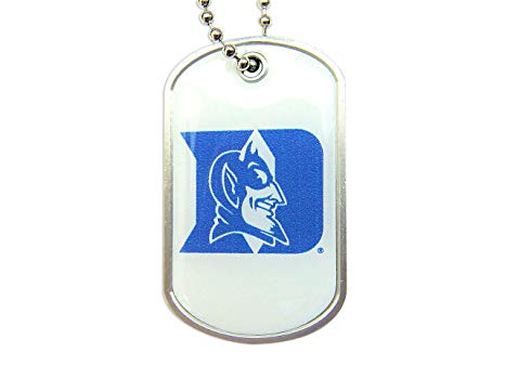 Duke Blue Devils Dog Tag Domed Necklace Charm Chain Ncaa