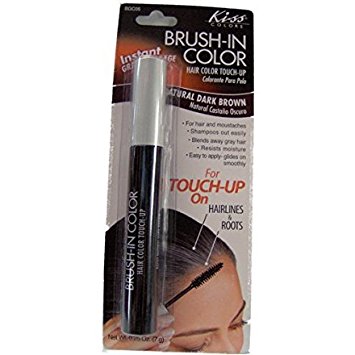 hair color touch up stick kiss colors brush in colors For hair and moustaches instant temporary, natural dark brown