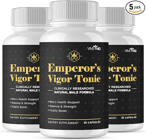 Emperor's Vigor Tonic Mens Health Supplement Male Endurance Pill Energy Supplement Natural Men Tonic For Stamina Vitamins Mens Fitness Supplements Mens Energy Vitamins Natural Diet Supplement (3 Pack)