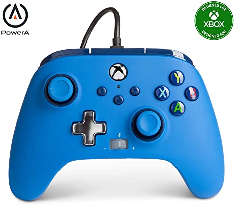 PowerA Enhanced Wired Controller for Xbox - Blue, Gamepad, Wired Video Game Controller, Gaming Controller, Xbox Series X|S