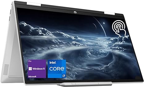 HP Pavilion x360 Convertible 2-in-1 Laptop, 15.6" FHD Touchscreen Display, Intel Core i7-1255U, 64GB RAM, 2TB SSD,FP Reader, Backlit KB, Wi-Fi 6, HDMI, Windows 11 Pro, Stylus Pen Included