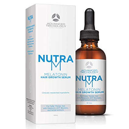 New - NutraM Melatonin Clinical Hair Growth Serum - Hair Loss Treatments, Reverse Thinning Hair with Melatonin, DHT Blockers, and Hair Growth for Men and Women – Guaranteed – Residue Free