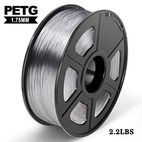 PETG 3D Printer Filament, 1.75mm PETG Filament, 2.2 LBS (1.0KG) Dimensional Accuracy  /- 0.02mm, Enotepad PETG Filament for Most 3D Printer, Transparent