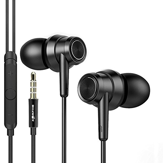 Wired Earbuds, BlitzWolf Graphene Earphone Stereo HiFi Noise Cancelling In-ear Wired Control Earphone with Built-in Microphone for All 3.5mm Interface Device