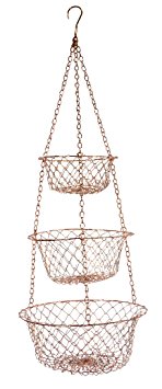 Fox Run 5211 Hanging Wire Baskets, Copper