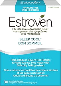 Estroven Sleep Cool for Menopause Relief, Helps Reduce Hot Flashes and Night Sweats, Supports Restful Sleep*, 30 Count