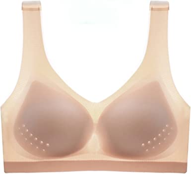 Esissenils Ultra-Thin Ice Silk Seamless Bra, Ultra Thin Plus Size Butterfly Beauty Back Bra with Removable Pads