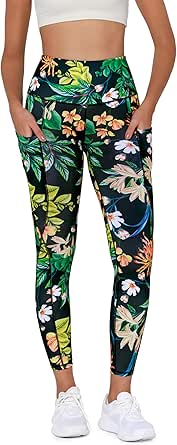 ODODOS Women's High Waisted Yoga Leggings with Pockets, Tummy Control Non See Through Workout Athletic Running Yoga Pants