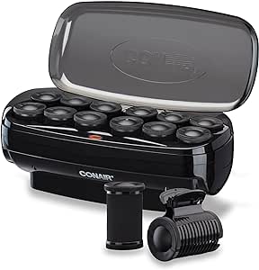 Conair Ceramic Hot Rollers for Long, Medium, and All Hair - Hair Curler - Hair Roller Clips Included - 1 1/2-inch Rollers - Amazon Exclusive