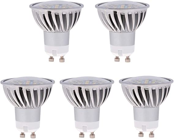 HERO-LED GU10-DIM-24T-NW Dimmable MR16 GU10 LED 120V Halogen Replacement Bulb, 120 Degree Wide Beam Floodlight, 4.8W, 50W Equivalent, Natural White 4000K, 5-Pack