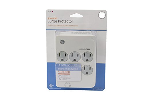 GE 6-Outlet Advanced Surge Protector 1200 Joules - 14099