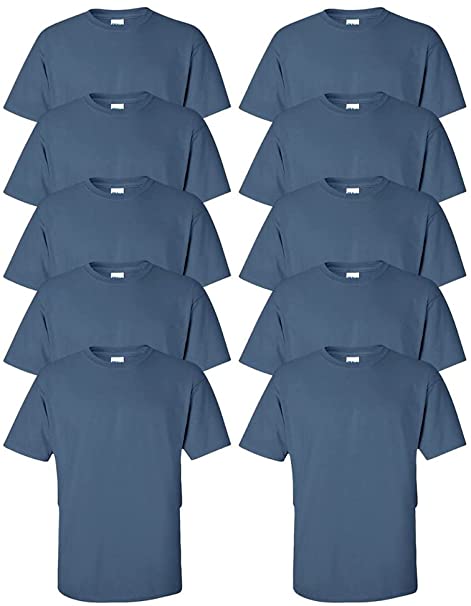 Gildan Men's Heavy Cotton T-Shirt, Style G5000, 10-Pack