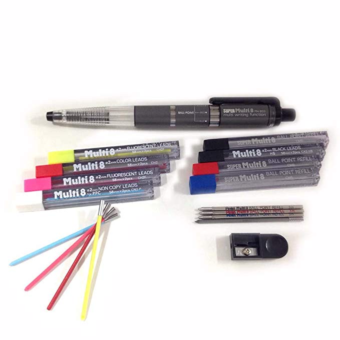 Pentel Super Multi 8 Automatic Mechanical Pencil Set (PH803ST)