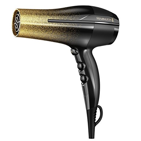 Remington Titanium Hair Dryer, Black & Gold Glitter, D5951