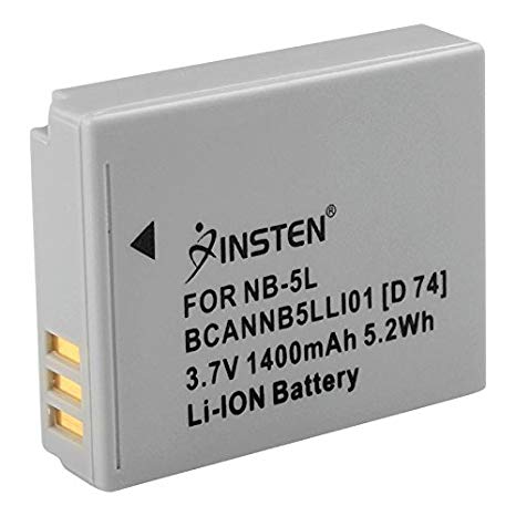Insten Replacement Compatible with Canon NB-5L Li-Ion Battery for Canon PowerShot S-Series SD990 SD700IS SD790IS SD800IS SD950IS Digital ELPH S100 SD-Series SD700 IS SD790 IS SD800 SD800 IS SD880 NB5L