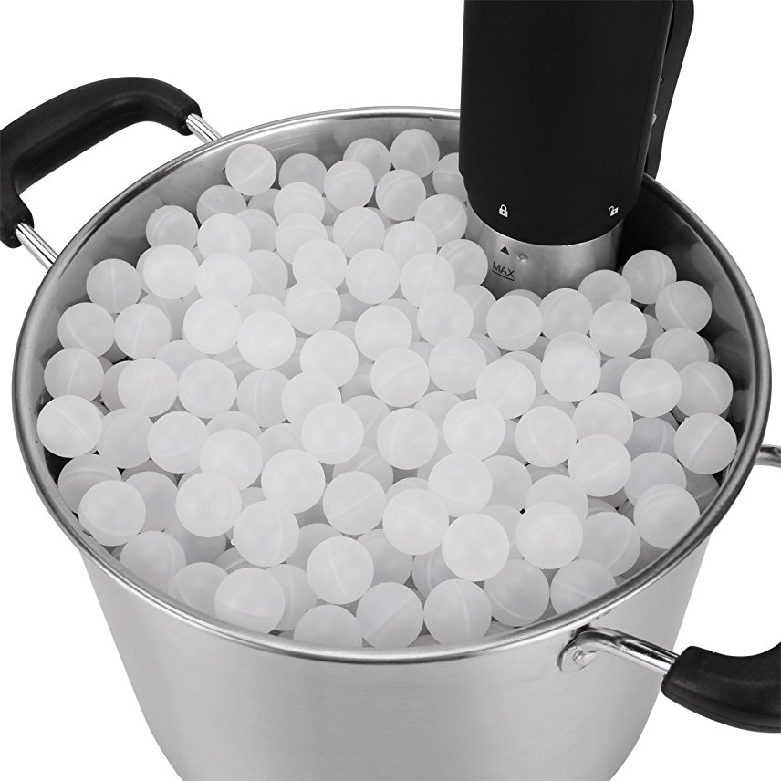 Razorri Sous Vide Cooking Balls 20mm 250 Count with Drying Bag,for Sous Vide Cookers and Precision Immersion Circulators,BPA free, Reduces Heat Loss & Water Evaporation