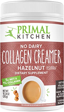 Primal Kitchen No Dairy Hazelnut Collagen Creamer Powder - 13 servings