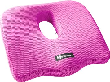 PharMeDoc Coccyx Pillow - Tailbone Pain Cushion - Seat Cushion for Back Pain - Memory Foam Pillow for Pain Relief - 2016 Design - Car Seat Cushion / Wedge - Office, Travel, Wheelchair & more