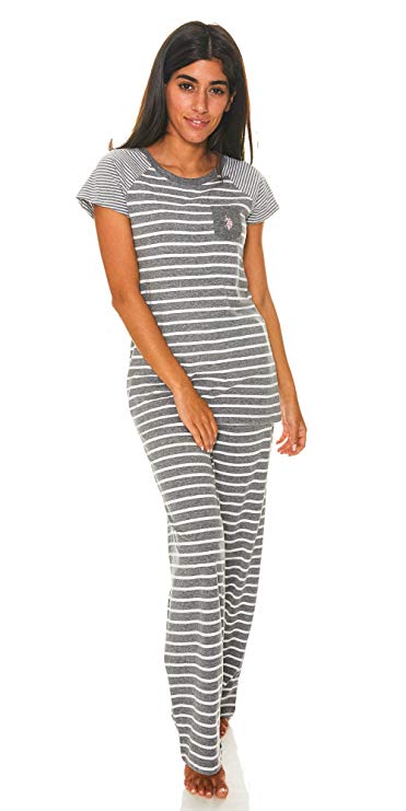 U.S. Polo Assn. Womens Top and Pajama Pants Lounge Sleepwear Set