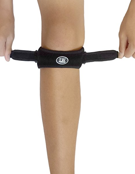 LW (Living Water) Patella Strap Knee Band Brace Support Knee Pain Relief from Runners Knee (patellofemoral pain syndrome) Jumpers Knee (Patellar Tendinitis) Osgood-Schlatter's Disease (L/XL)
